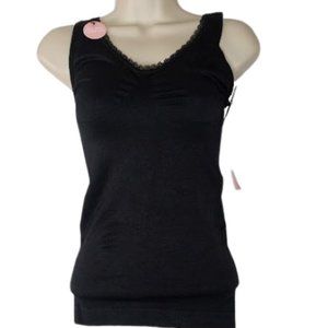 Re- Define Womens Seamless Shaping Cami For Layering Black M New